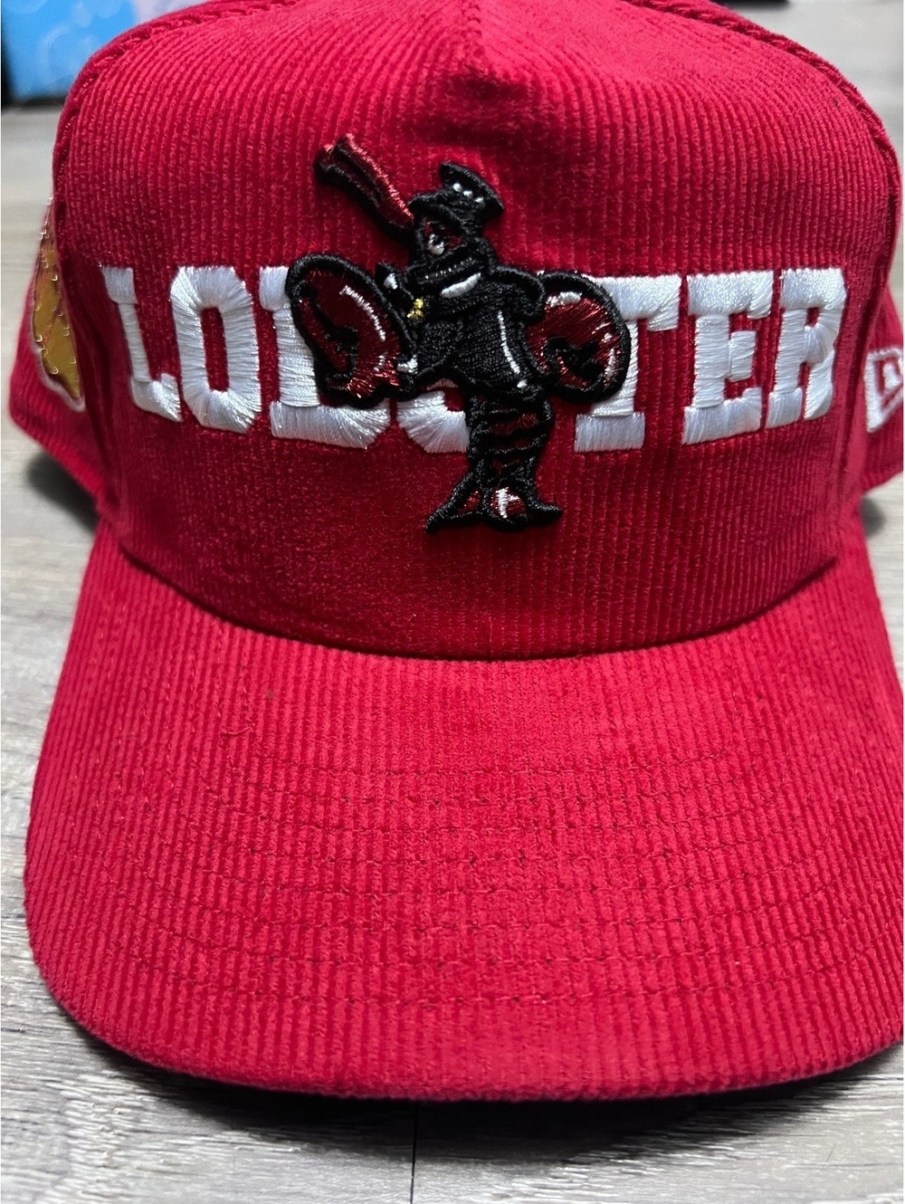 Octavious Marks LOBSTER RED 19TWENTY New Era Red Corduroy Lobster Snapback Hat